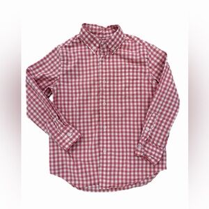 Crewcuts Red and White Gingham Button-Down Shirt - Size 6-7